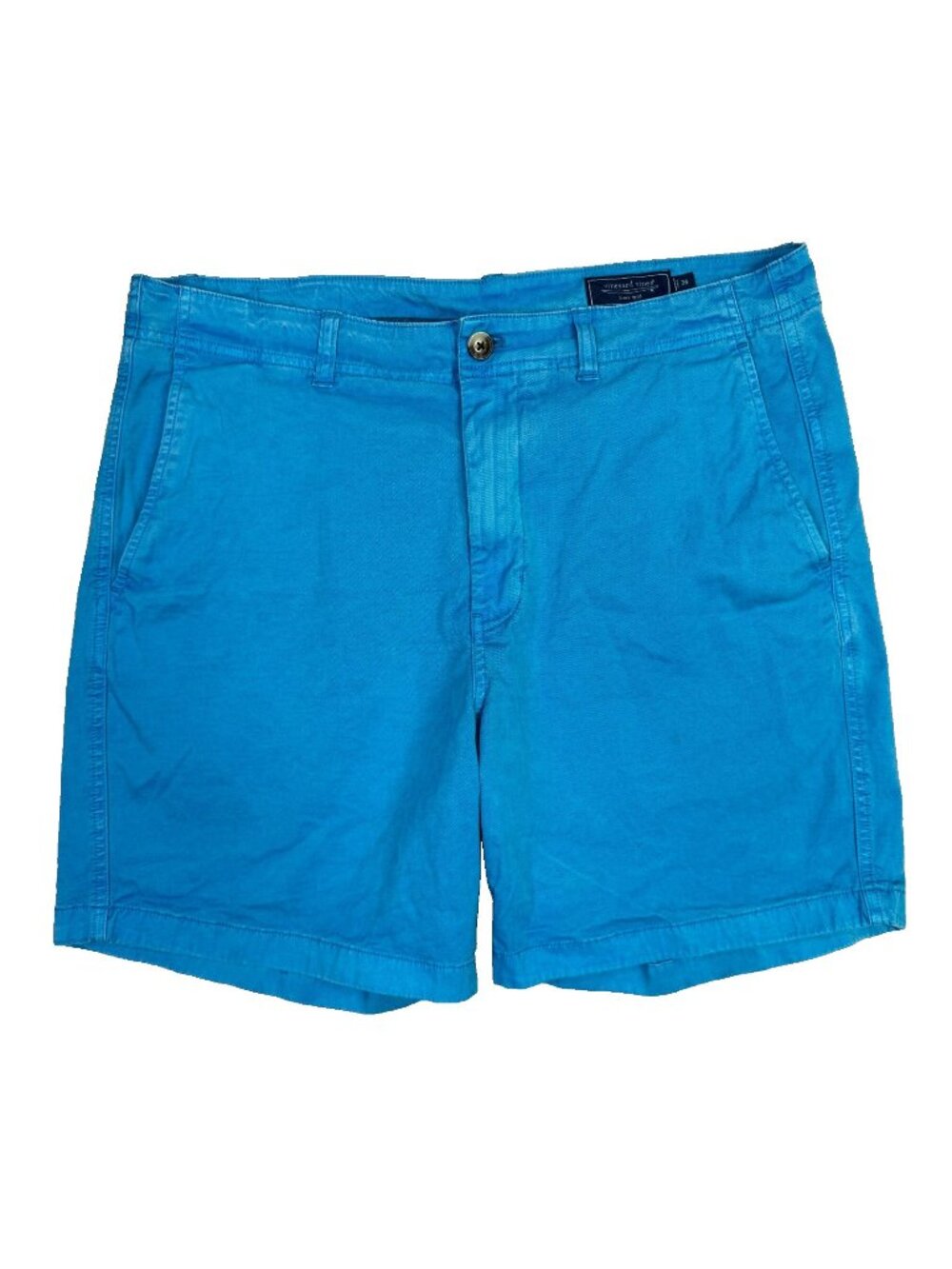Vineyard Vines Island Shorts Mens 36 Sunwashed Blue Flat Front Casual Chino
